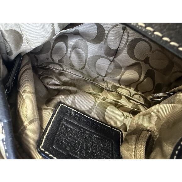 Y2K Coach HO50-9247 Small Vintage Black Soho Leather Shoulder Bag 90’s Silver - Picture 12 of 16